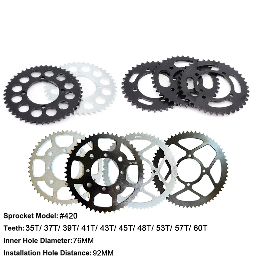 Motorcycle Gear Ratio - 오토바이 420 체인 35/37/39/41/43/45/48/51/53/57/60T 리어 스프로킷