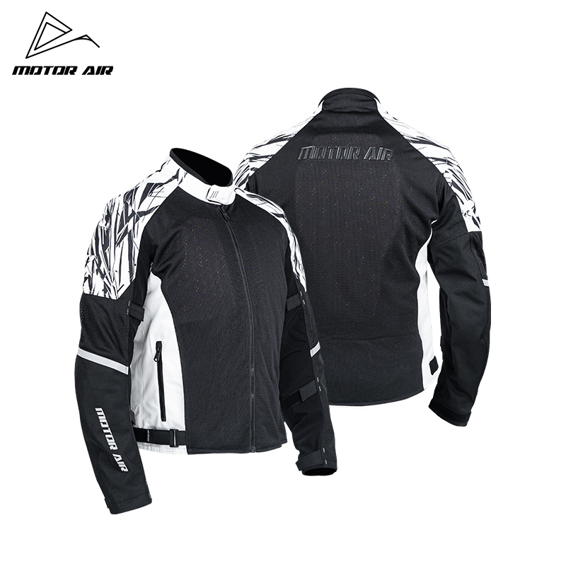 Motorcycle Gear White - 최신 블랙-화이트 오토바이 재킷 남성용 라이딩