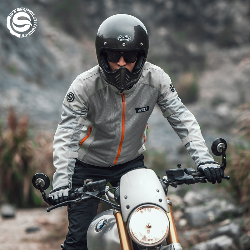 SFK 그레이-화이트 오토바이 재킷 남성용 라이딩 의류 - Motorcycle Gear White 리뷰 및 가격